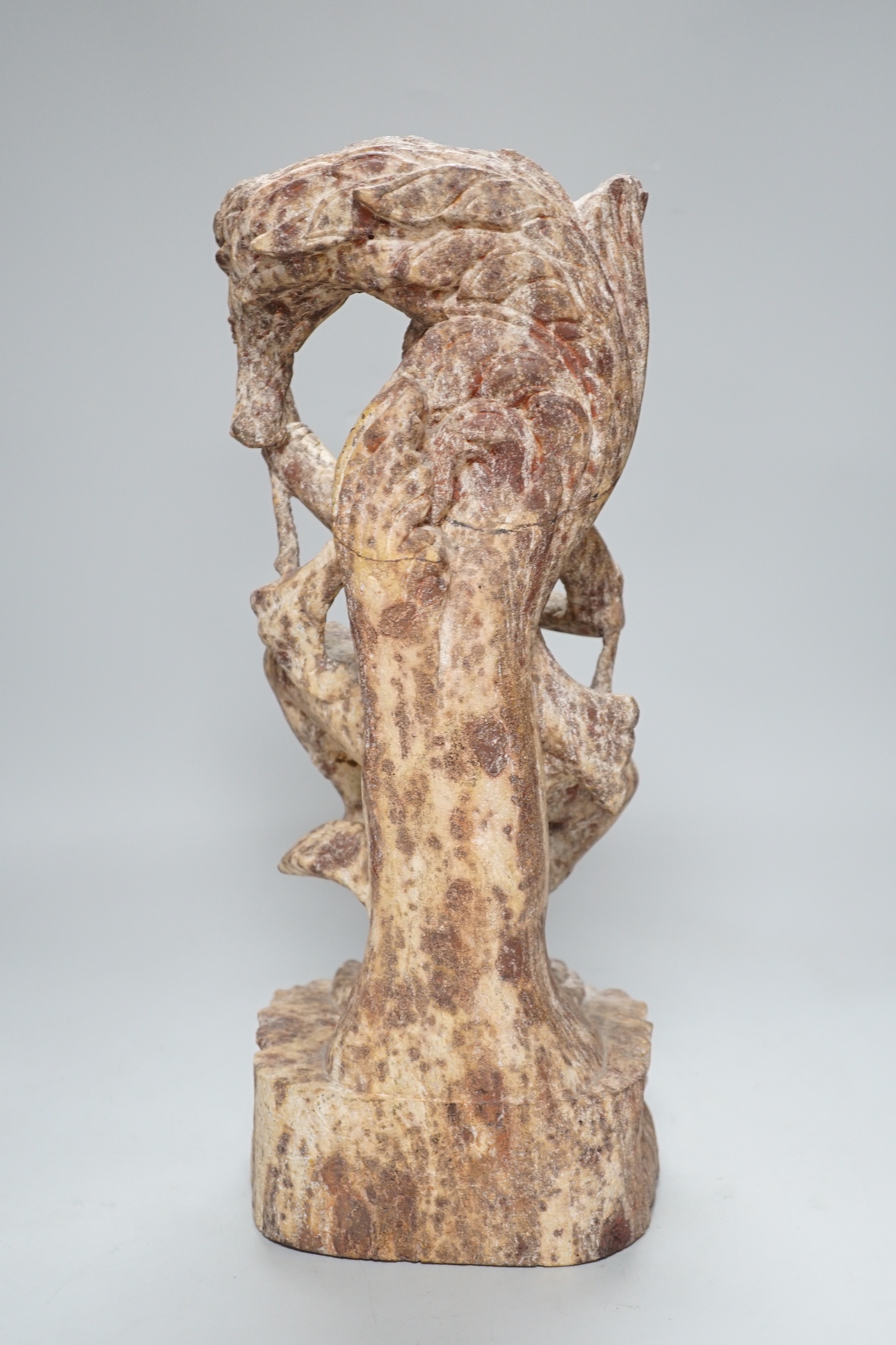 An Indian carved marble dancer, 40cm